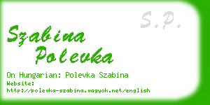 szabina polevka business card